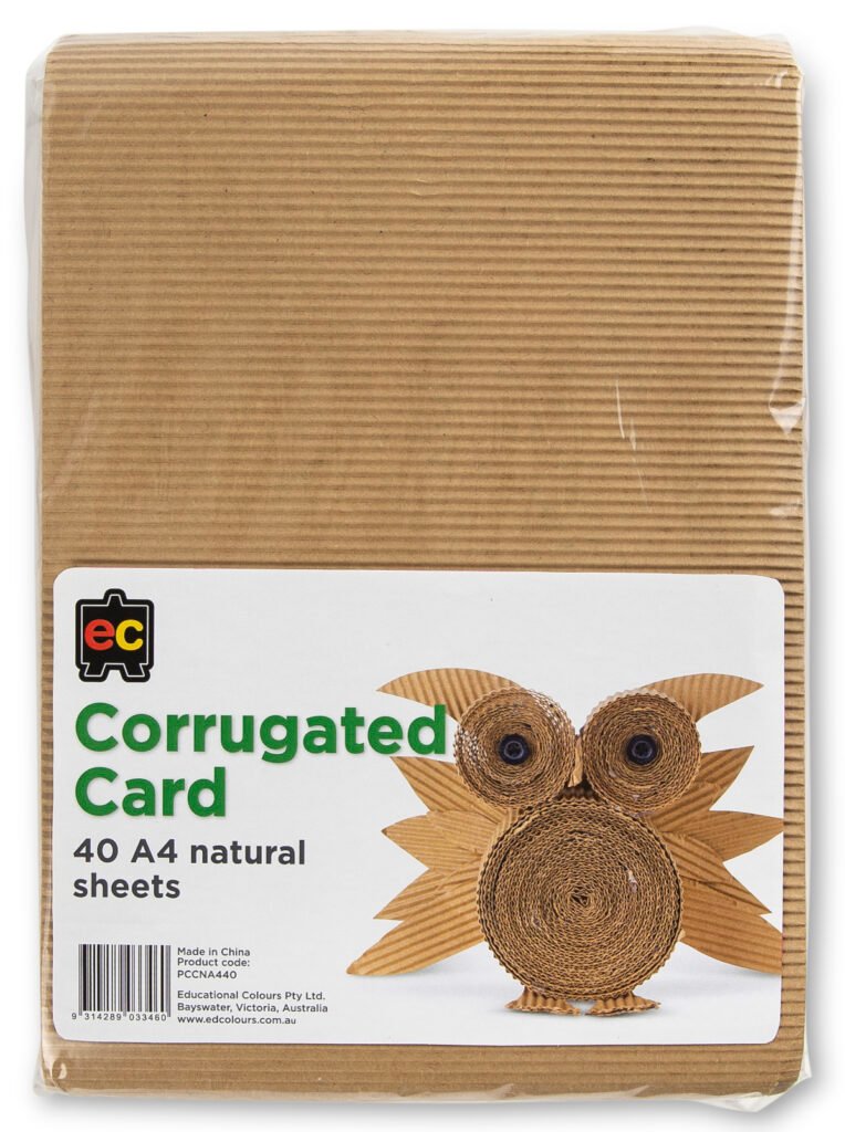 Corrugated Card Natural Colours A4 Packet 40