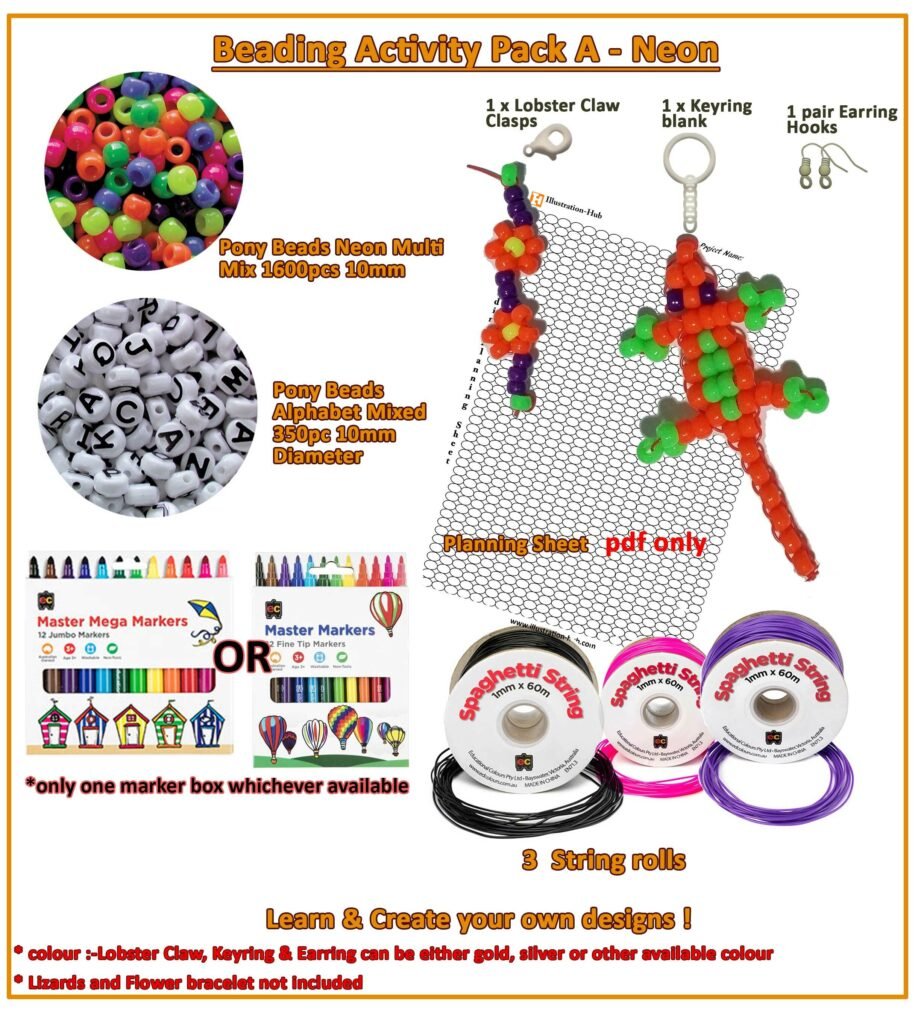 Pony Neon Beads Activity Pack